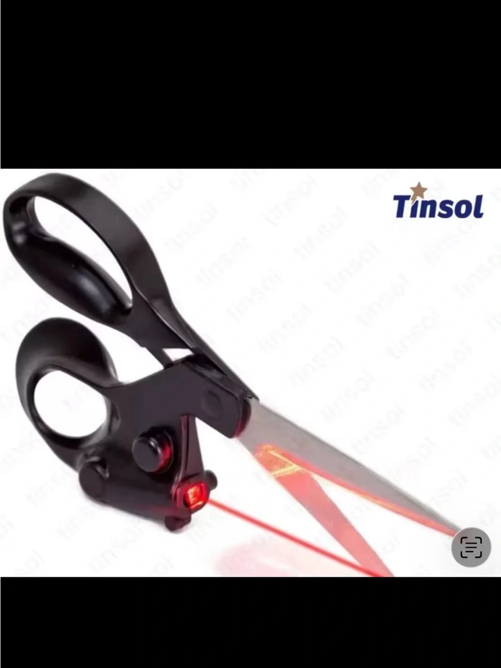 Black Laser-Guided Kitchen Shears